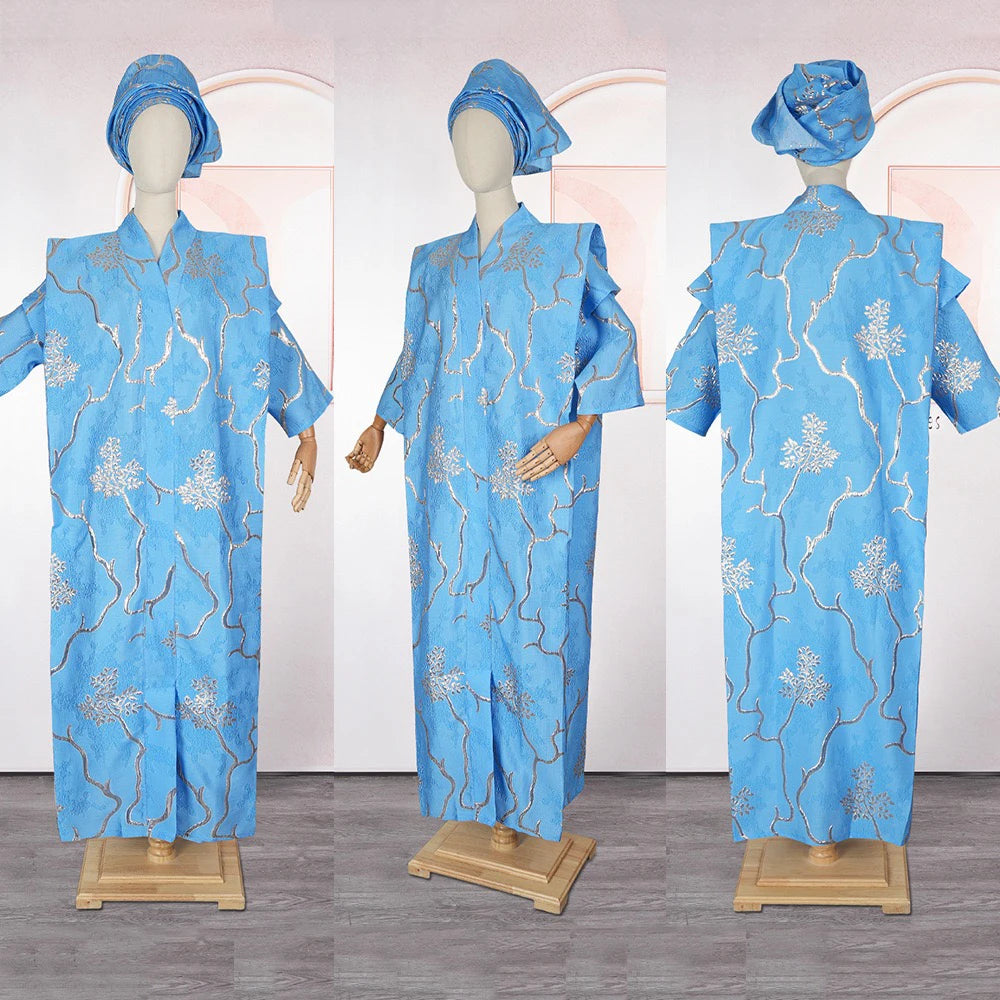 Elegant Dashiki Ankara MooMoo for Women | v Neck Large Size Traditional Femminine Kaftan| Maxi Long Dress  Cloth